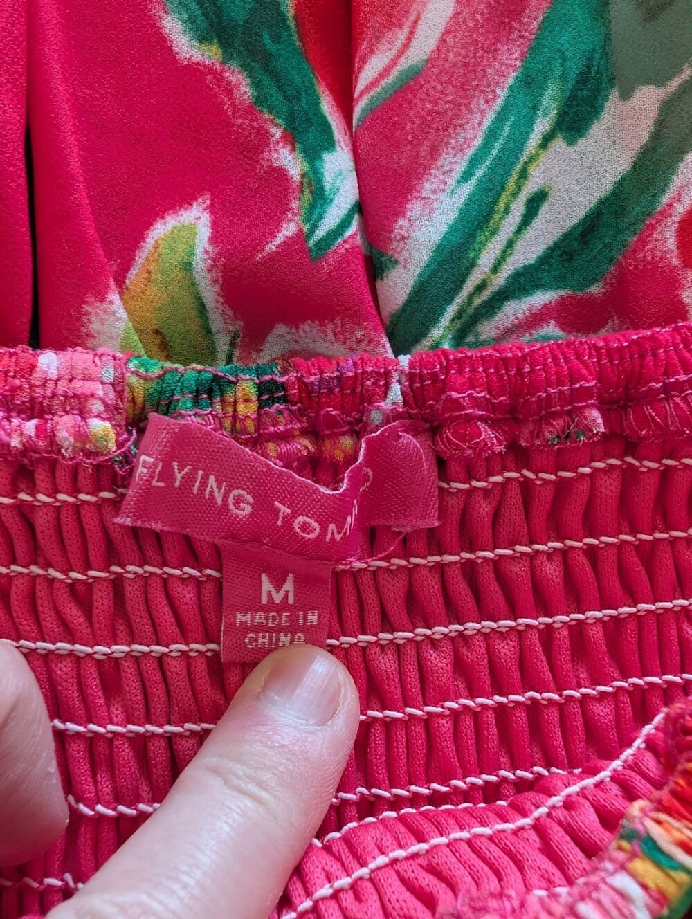 Flying Tomato Hot Pink Floral Sundress Maxi Length (Size Medium) - Picture 4 of 7